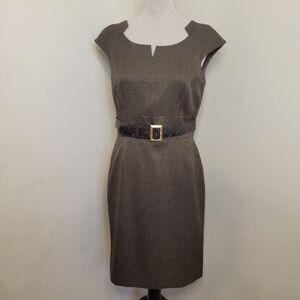 Alex Marie Brown Short Sleeve Dress – Women’s‎ Size 6 – Belted – Classic Career